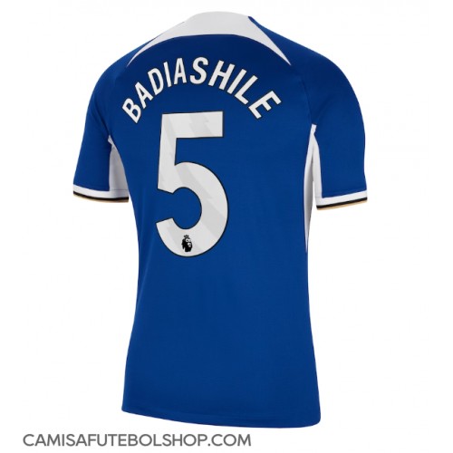 Camisa de time de futebol Chelsea Benoit Badiashile #5 Replicas 1º Equipamento 2023-24 Manga Curta